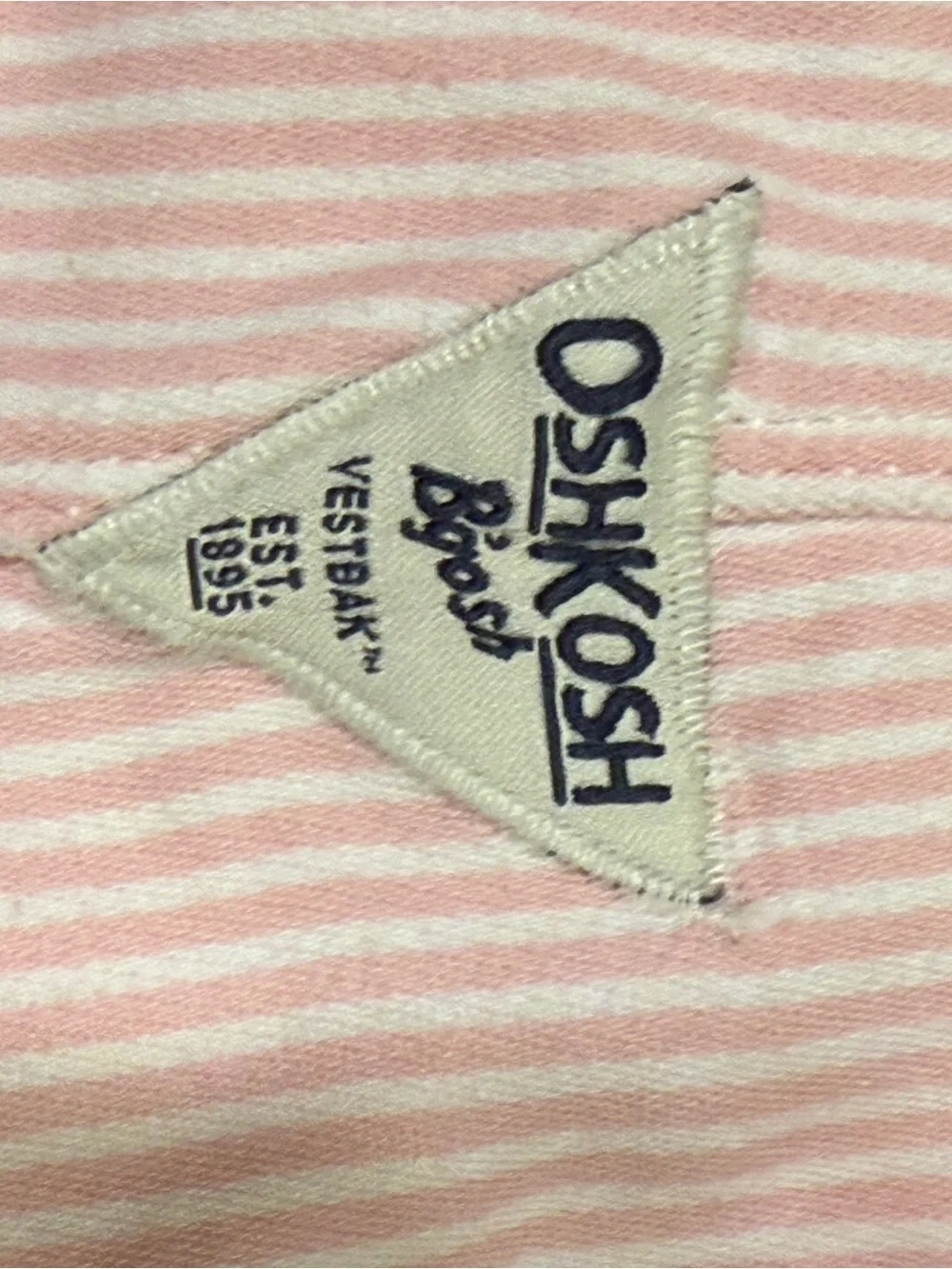 OshKosh B'gosh Pink & White Stripe Kids Overalls